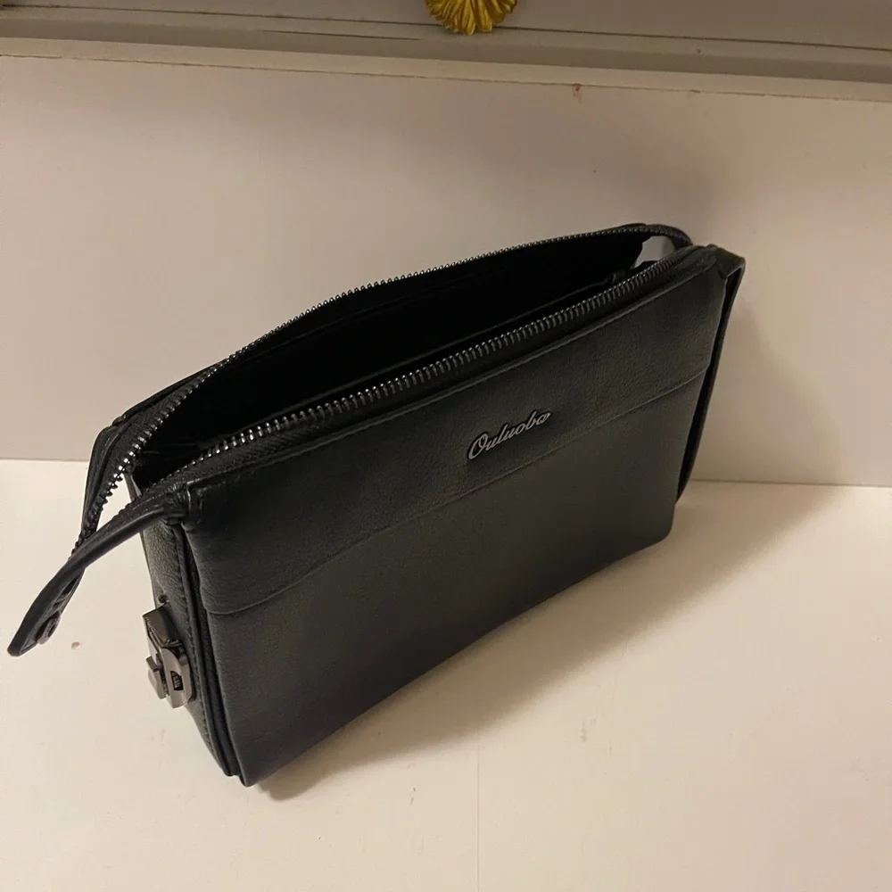 Ouluoba new Men Wrist Clutch Bag with lock